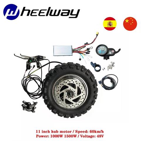 11 inch 48V 1000W 1500W wheel high speed motor kit LY  electric gearless motor 60km / h electric kit Fat Off road Rough Tire ► Photo 1/6