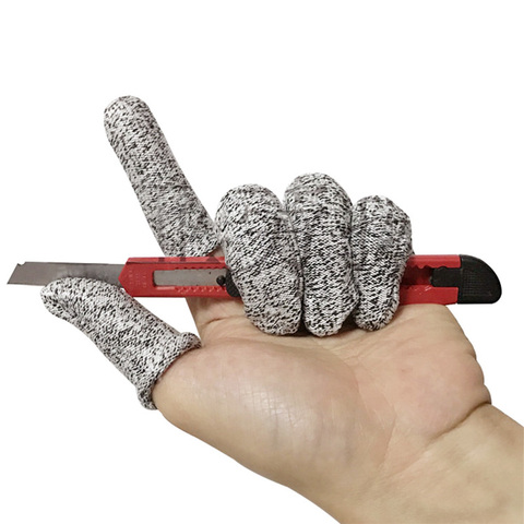 5pcs!  Anti-cut finger cots level 5 safety cut resistant safety gloves for Kitchen, Work, Sculpture Picker Fingertips Protector ► Photo 1/6