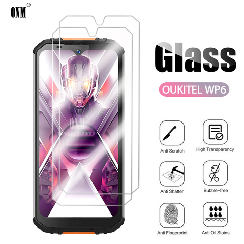 2Pcs Oukitel WP6 Tempered Glass For Oukitel WP6 Screen Protector Oukitel WP6 Protective Glass Film ► Photo 1/6