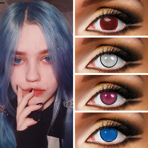 2pcs/Pair Mesh Series Halloween Cosplay Contacts Lenses Cosplay Lenses Crazy Lens for Eyes Cosmetic Colorful Contact Lenses ► Photo 1/6