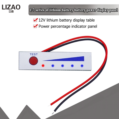 Lithium Battery Level 1S 2S 8V 3S 12V 4S 16V 5S 21V 6S 25V Indicator Tester LCD Display 18650 Lipo Li-ion Battery Meter Module ► Photo 1/6
