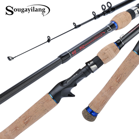 Sougayilang 1.8M-2.7M Protable Telescopic Fishing Rod Cork Handle Spinning Fishing Rod Carbon Fiber Travel Fishing Rod Tackle ► Photo 1/6