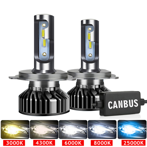 Car Headlight CSP 16000LM 110W H4 LED H7 Canbus H1 H3 H8 H11 9005 9006 3000K 6000K Car Auto Headlamp Led Lights For Car ► Photo 1/6