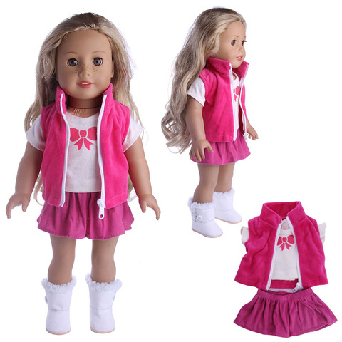 Doll 13 Styles Set=Clothes+Pants/Skirt Fit 18 Inch American&43 Cm Born Baby Doll Accessories Generation Birthday Girl's Toy Gift ► Photo 1/6
