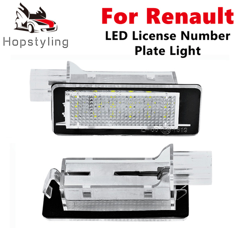 LED License Number Plate Light Lamps For Renault Grand Scenic 2 3 Grand Modus Laguna Sport Tourer 2 3 Espace 4 Latitude L70 Zoe ► Photo 1/6