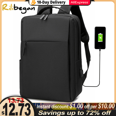 15.6 Inch Laptop Men Backpack Nylon Travel Male Laptop Backpack Usb Charging Computer School Backpacks Waterproof Bag for Men ► Photo 1/6