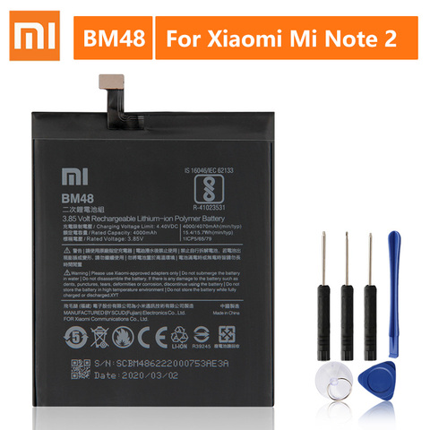 Original Replacement Battery For Xiaomi Mi Note 2 Note2 BM48 Genuine Phone Battery 4070mAh ► Photo 1/6