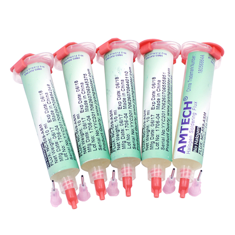 Original AMTECH 10cc NC-559-ASM Flux Paste Lead-free Solder Paste + Needles For Reballing Soldering Welding Rework Repair Tools ► Photo 1/5