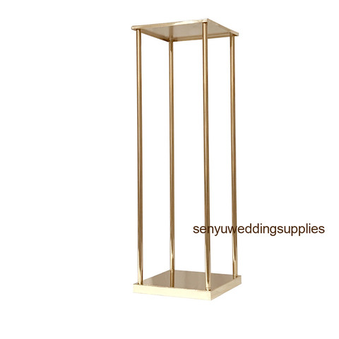 12pcs)new style Wedding Metal Gold Color Flower Vase Column Stand for Wedding Centerpiece Decoration senyu01275 ► Photo 1/6