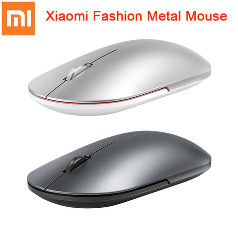 Original Xiaomi Fashion Mouse Portable Wireless Game Mouse 1000dpi 2.4GHz Bluetooth link Optical Mouse Mini Portable Metal Mouse ► Photo 1/6