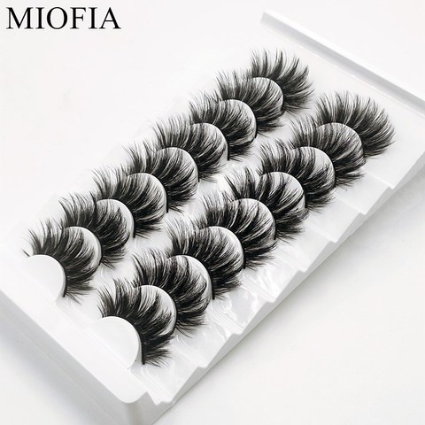 MIOFIA 5/8 natural lashes 3D mink eyelashes hand-made soft false eyelashes fluffy dramatic eyelash extensions eyelash wholesale ► Photo 1/6