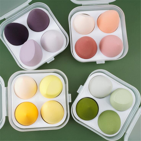 4pcs Makeup Blender Cosmetic Puff Makeup Sponge with Storage Box Foundation Powder Sponge Beauty Tools Women Make Up Accessories ► Photo 1/6