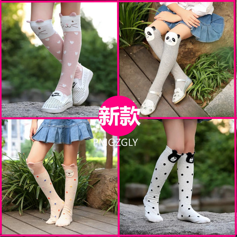 Cartoon Kids Socks Girls long Socks Cotton Knee High Leg Warmers Socks Long Tube Princess Children's Knee Socks Kid Dance Sock ► Photo 1/6