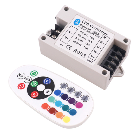 30A/42A RGB/RGBW Bluetooth Led controller 24Key IR Remote Big Power 360W BT Controller for RGBW/RGB Strip light DC12-24V ► Photo 1/6