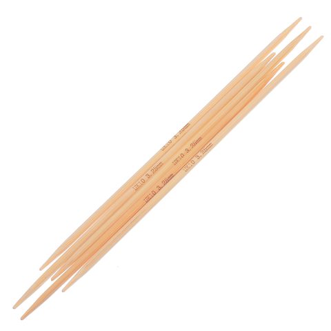 Natural Bamboo Knitting Needles Double Pointed Hand Sewing Crochet Hooks Set Home Supplies UK10/3.25mm 15cm long,5PCs/Set ► Photo 1/3