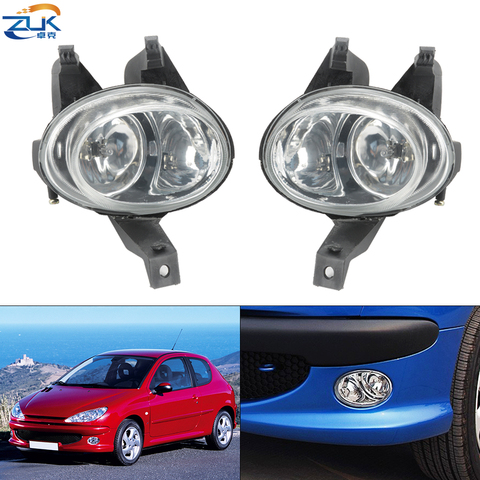 ZUK Front Fog Lamp Fog Light Front Bumper Lamp Reflector Light For Peugeot 206 2005 2006 2007 2008  Driving Anti Fog Light ► Photo 1/5