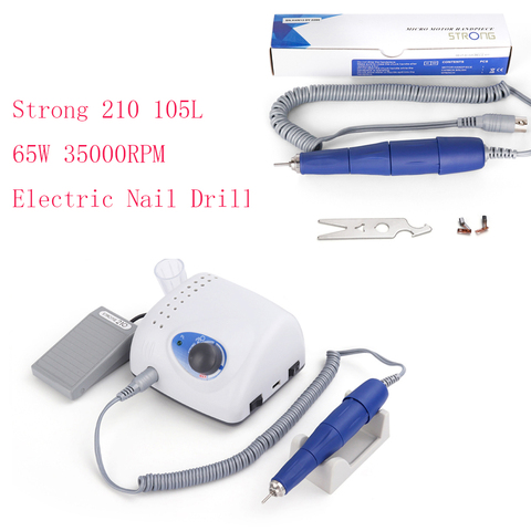 Strong 204/210 65W35000RPM Electric Manicure Drill Nail Polisher Machine Nail File for Manicure Pedicure Machine Nail Sander ► Photo 1/5
