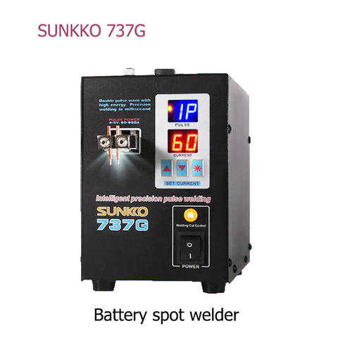 Hot sale SUNKKO 737G Spot welder 1.5kw LED illumination Dual Digital Display double pulse Welding Machine for 18650 battery ► Photo 1/4