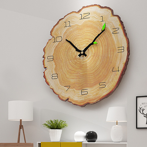 Vintage Wooden Wall Clock Modern Design Vintage Rustic Retro Clock Home Office Cafe Decoration Art Large Wall Watch ► Photo 1/6
