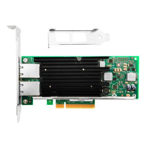 High Performance NIC X540-T2 With Intel X540 Chipset 10Gbs, Copper RJ45 Dualport PCIe2.0 X8 ► Photo 1/6