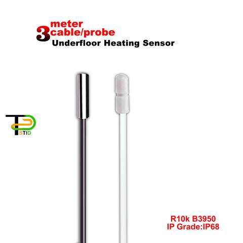 Floor Heating Thermostat Temperature Sensor for  Thermistor 3950 NTC 10K Cable 3M ► Photo 1/6