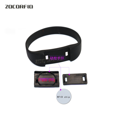 125KHZ/13.56MHZ Rewritable RFID Bracelet Silicone Wristband Watch Copy Clone Blank Card In Access Control Card ► Photo 1/5