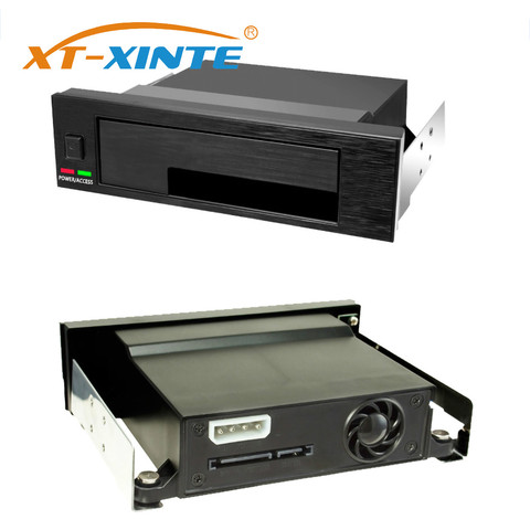 XT-XINTE HDD Storage Box Internal Single Bay Tray-Less Mobile Rack Enclosure LED Indicator Hot-swap for 2.5 3.5 Inch SATA ► Photo 1/5