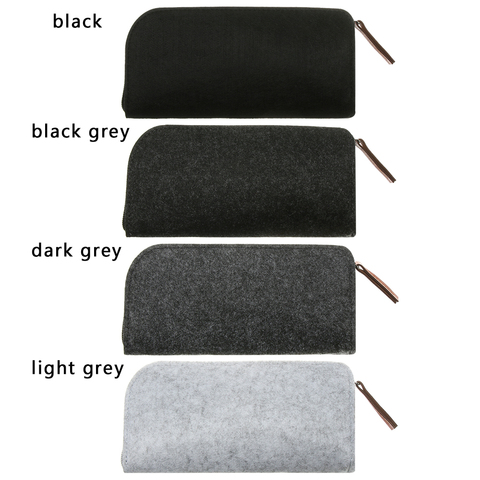 1PC Wool Felt Cloth Zipper Glasses Case Bag Portable Sunglasses Case Box Multifunctional Soft Portatives Protector ► Photo 1/6