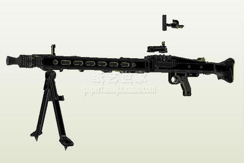 Paper Model Scale 1:1 WWII Firearms MG42 Heavy Machine Gun Assault Rifle Weapon Models Paper Gun Toy For Cosplay ► Photo 1/1