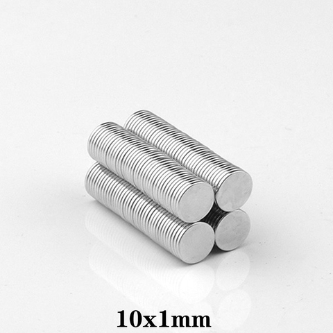 50~800PCS 10x1 mm Thin Strong Neodymium Magnet 10mm X 1mm Permanent Magnet disc 10x1mm Powerful Magnetic Round Magnet 10*1 mm ► Photo 1/6