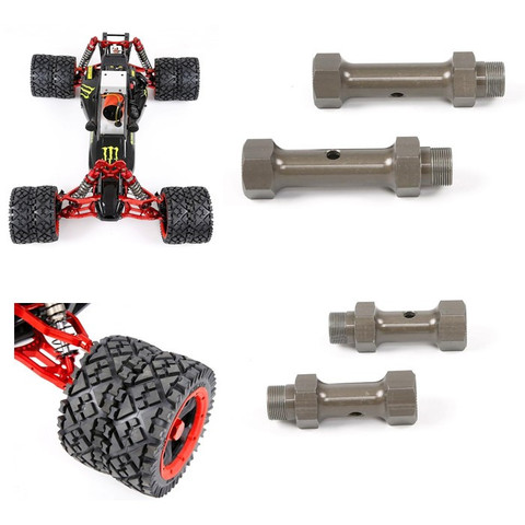 RC Car Upgrate Part Metal Double Axle 2 Wheel Shaft for 1/5 ROVAN HPI Baja 5B 5T 5SC ► Photo 1/6