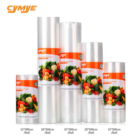 Cymye food Storage saver bags VB01 Vacuum Plastic roll custom size Bags For Kitchen Vacuum Sealer to keep food fresh ► Photo 1/6