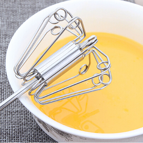 1Pc Metal Egg Beater Metal Hand Pressure Rotary Semi - Automatic Whisk Foamer Rotate Hand Kitchen Cooking Tools ► Photo 1/6