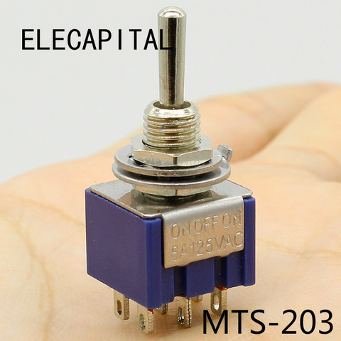 Promotion! 5pcs 3 Position 2P2T DPDT ON-OFF-ON Miniature Mini Toggle Switch ► Photo 1/6