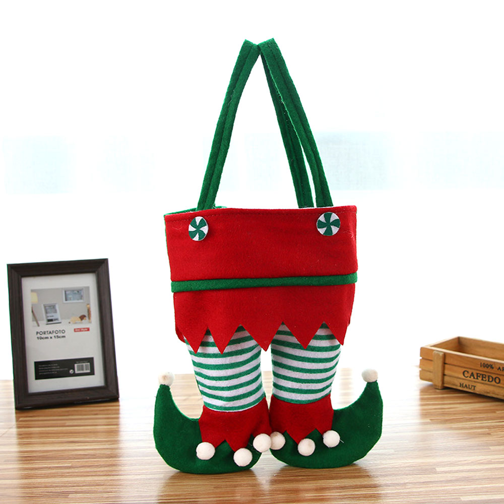 Home Decor Elk Handbags Candy Bags Christmas Stockings Storage Treat Pocket 