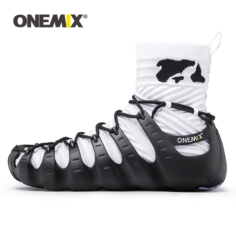 ONEMIX Walkiing Shoes for Men Casual High Top Sock Shoes Original Personality Women Gladiator Sandals Outdoor Trekking Sneakers ► Photo 1/6