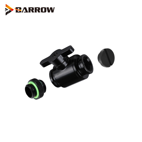 Barrow Water Valve Bright Silver Handle G1/4 Brass With Sealing Up Water Fittings Mini Connector Drop Shipping ► Photo 1/5