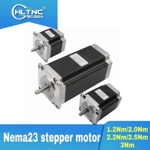 CN/RU/EU Nema23 stepper motor 1.2Nm/2.0Nm/2.2Nm/2.5Nm/3Nm 3A 56mm/76mm/82mm/100mm/112mm length for3 aixs 4 axis CNC router ► Photo 1/5