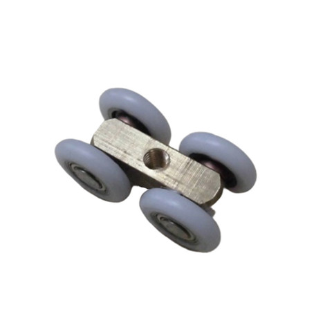 2PCS 21mm OD Sliding Door 4 Wheels Roller Home Bathroom Wardrobe Wood Door Copper Hanging Wheels For Furniture Hardware Wheel ► Photo 1/6