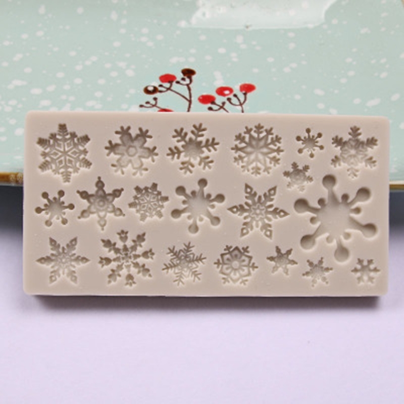 3D Christmas Snowflake Molds Silicone Chocolate Mold Candy Cookie Fondant  Cake Decorating Tools Kitchen Baking Cake