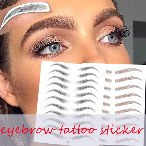 Water-based Hair-liked Authentic Eyebrow Tattoo Sticker Waterproof Cosmetics Long Lasting Makeup False Eyebrows Stickers ► Photo 1/6