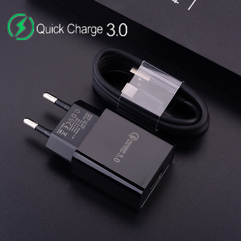 12V 2A 3A QC 3.0 Quick Charger For Samsung S8 Huawei Xiaomi Redmi Micro USB Type C Cable Usb Charger Fast Charger USB C Adapter ► Photo 1/6