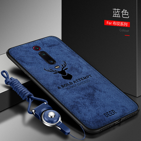 For Xiaomi Redmi K20 Pro Case Soft Silicone+Hard fabric Deer Slim Protective Back Cover Case for xiaomi mi 9T Pro k20pro shell ► Photo 1/6