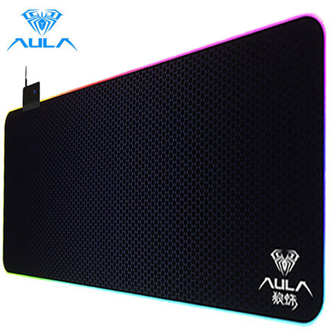 A F-X5 Gaming Mouse Pad RGB Mouse Pad Gamer Computer Anti-slip Natural Rubber Extra Large Mousepad LED Mice Mat For CS LOL ► Photo 1/6
