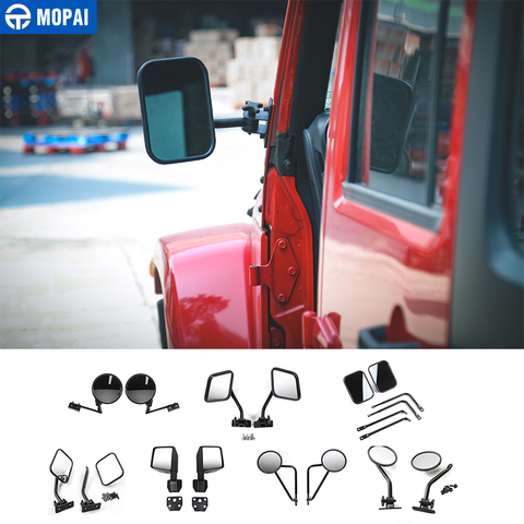 MOPAI Mirror Cover for Wrangler 1987-2022 Car Rearview Mirror Blind Spot Mirror Accessories for Jeep Wrangler YJ TJ JK JL 2007+ ► Photo 1/6