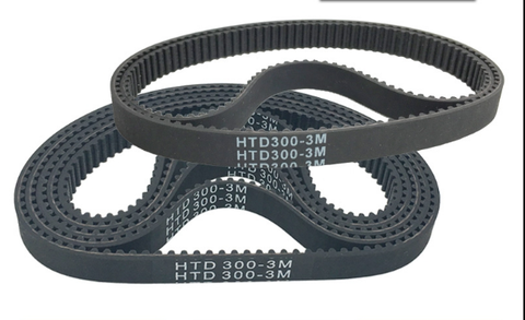 HTD3M-300/306/309/336/339/342/345/360/363/366/369 Rubber Timing Belt Black 3mm Pitch 1PC ► Photo 1/2