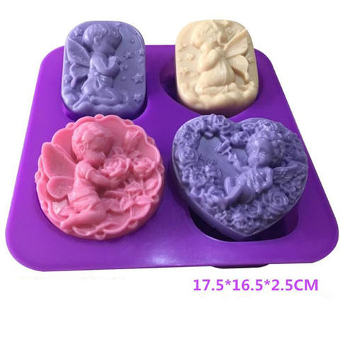 Angel Baby Silicone Soap Mold Handmade Soap Making chocolate jelly Pudding Moulds Ice cube tray Resin Clay Cake Decorating Tools ► Photo 1/6