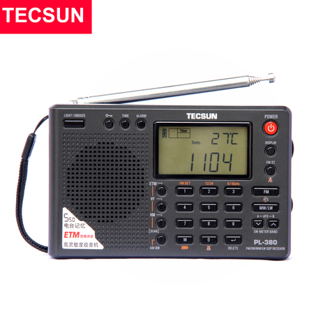Tecsun PL-380 Full Band Radio Digital Demodulation Stereo PLL Portable Radio FM /LW/SW/MW DSP  Receiver  Internet  Radio ► Photo 1/6