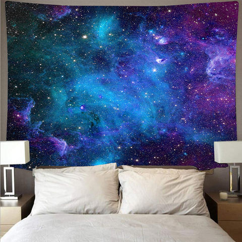 Mysterious Universe Starry Sky Space Tapestry Wall Hanging Large Psychedelic Star Tapestry For Bedroom Background Wall Cloth ► Photo 1/6