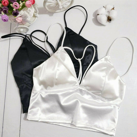 Fashion Women Camisoles Sexy Lingerie Crop Top Casual Strap Vest Tank Top Wrap Chest Underwear Padded New Party Club ► Photo 1/4